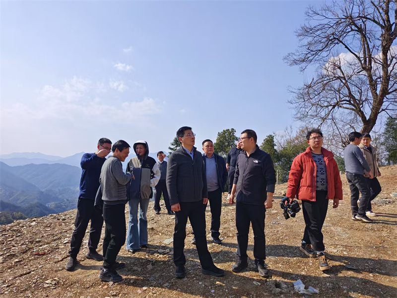 3月18日，县长王奇勇带队调研石潭景区项目，黄山徽投集团党委书记、董事长洪筱明陪同调研。.jpg