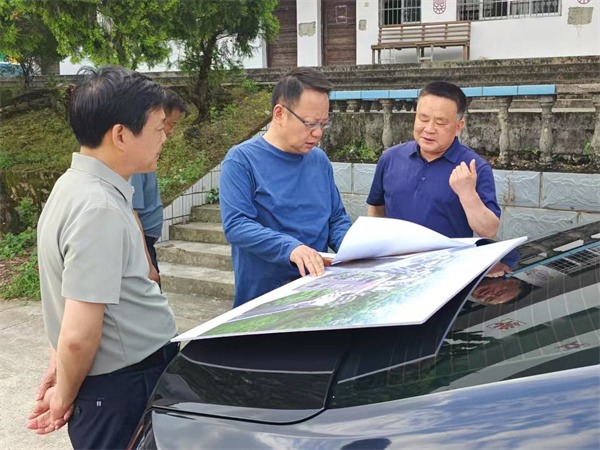 5月19日，洪董陪同汪凯书记调研石潭景区项目.jpg